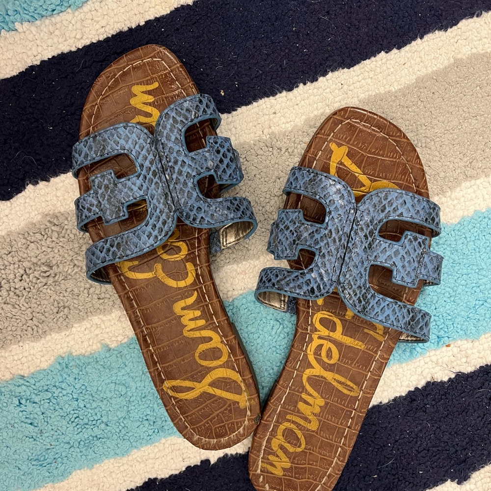 Sam Edelman Bay Slides blue, size 7